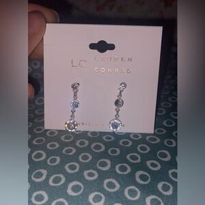 Lauren Conrad Silver Drop Earrings